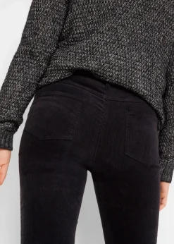 bonprix Bekleidung·Kleider|Hosen^Stretch-Cordhose, Straight schwarz
