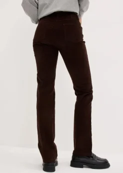 bonprix Hosen|Bekleidung·Kleider^Stretch-Cordhose, Straight dunkelbraun