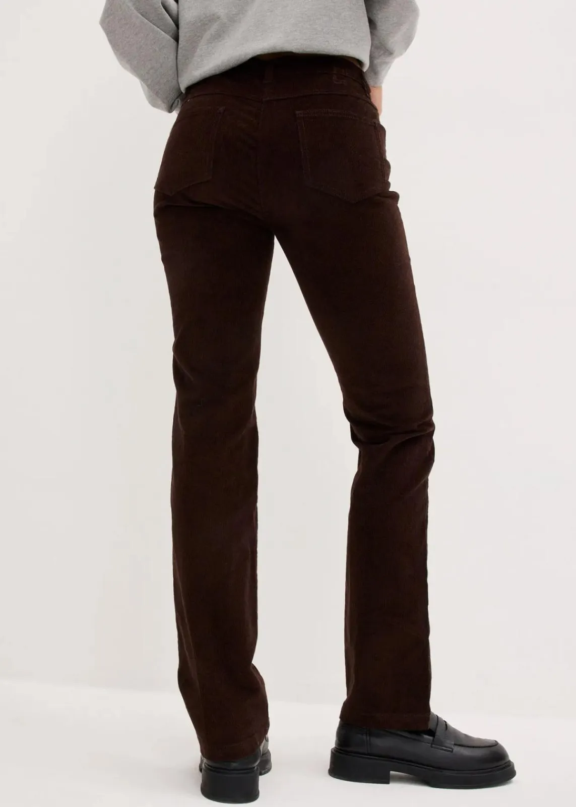 bonprix Hosen|Bekleidung·Kleider^Stretch-Cordhose, Straight dunkelbraun