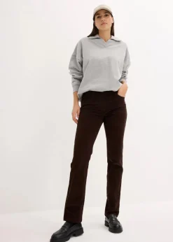 bonprix Hosen|Bekleidung·Kleider^Stretch-Cordhose, Straight dunkelbraun