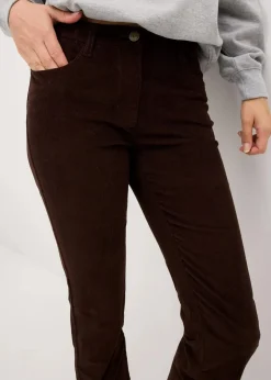 bonprix Hosen|Bekleidung·Kleider^Stretch-Cordhose, Straight dunkelbraun