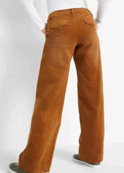 bonprix Hosen|Bekleidung·Kleider^Stretch-Cordhose, Wide cognac braun used