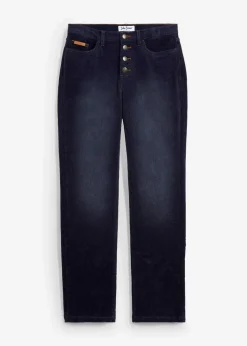 bonprix Bekleidung·Kleider^Stretch-Cordhose, Wide dunkelblau