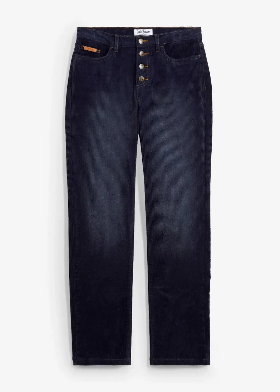 bonprix Bekleidung·Kleider^Stretch-Cordhose, Wide dunkelblau