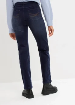 bonprix Bekleidung·Kleider^Stretch-Cordhose, Wide dunkelblau