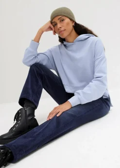 bonprix Bekleidung·Kleider^Stretch-Cordhose, Wide dunkelblau