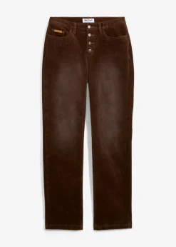 bonprix Bekleidung·Kleider^Stretch-Cordhose, Wide braun