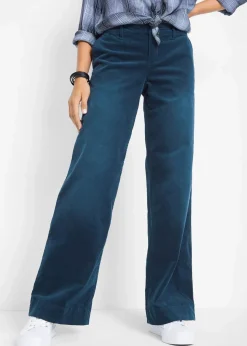 bonprix Hosen|Bekleidung·Kleider^Stretch-Cordhose, Wide dunkelblau used
