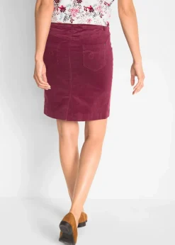 bonprix Röcke|Bekleidung·Sportbekleidung^Stretch-Cordrock rhododendronrot