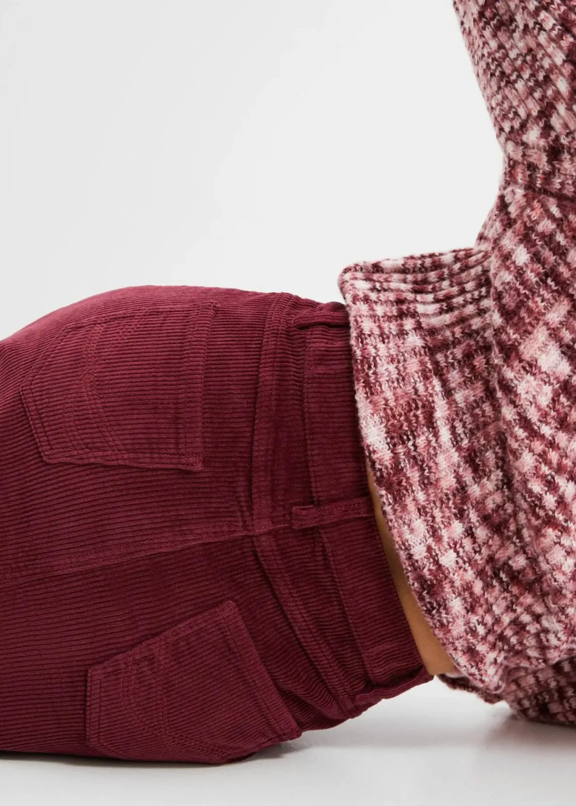 bonprix Röcke|Bekleidung·Sportbekleidung^Stretch-Cordrock mit Knopfleiste ahornrot
