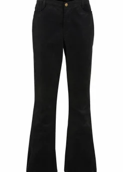 bonprix Bekleidung·Kleider|Hosen^Stretch-Cord-Schlaghose mit High-Waist-Bequembund schwarz
