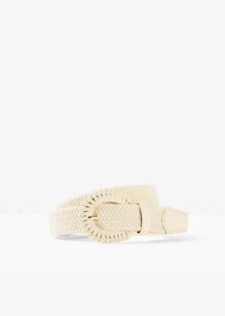 bonprix Gürtel|Schuhe & Accessoires In Spezialgrößen·Gürtel^Stretch-Flechtgürtel cremeweiß
