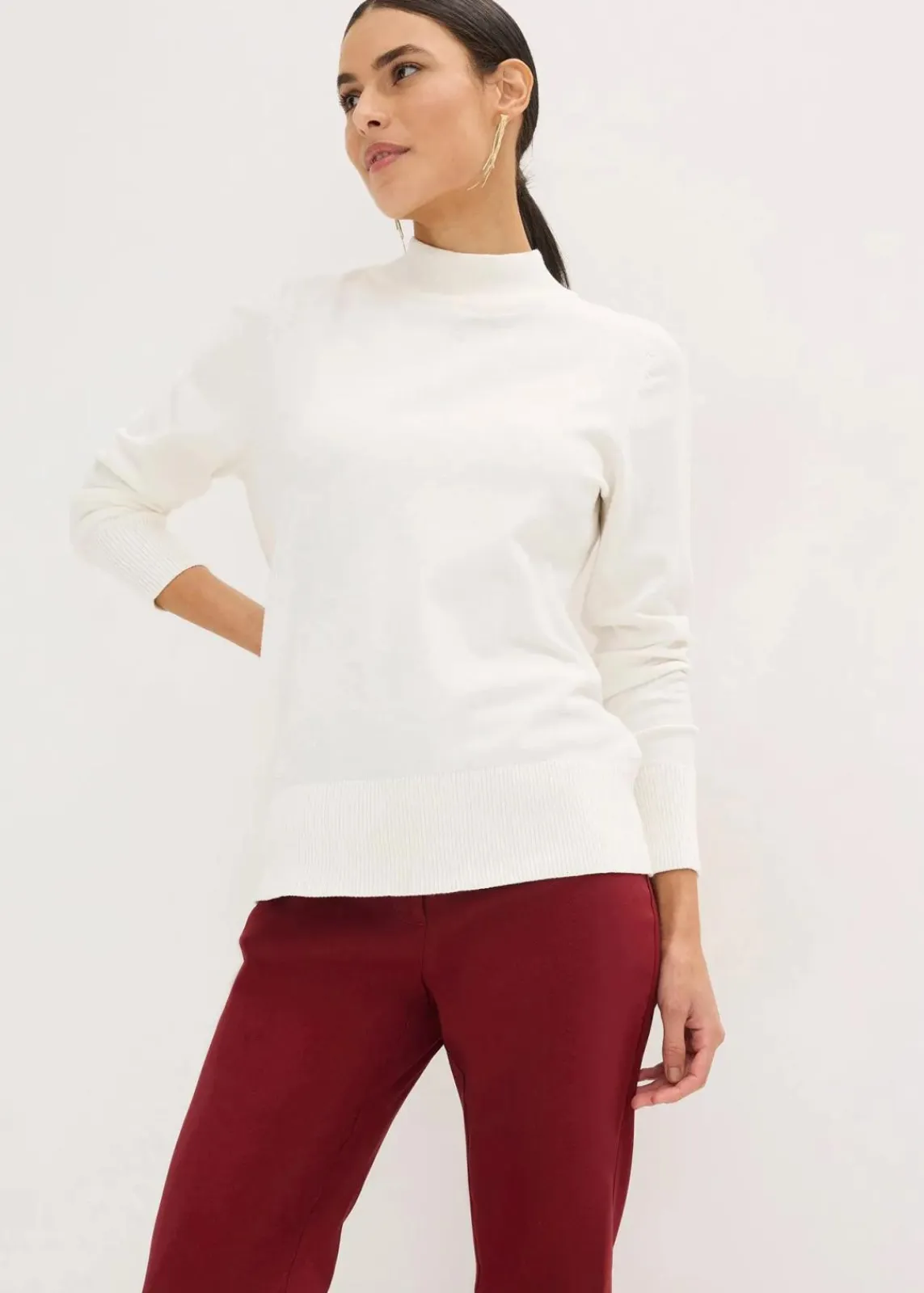 bonprix Kurzgrößen|Bekleidung·Kleider^Stretch-Hose rubinrot