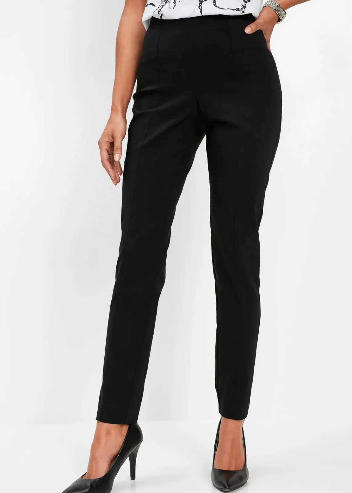 bonprix Bekleidung·Kleider|Hosen^Stretch-Hose schwarz