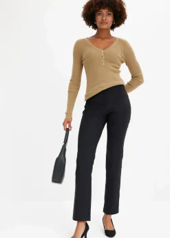bonprix Hosen|Kurzgrößen^Stretch-Hose schwarz