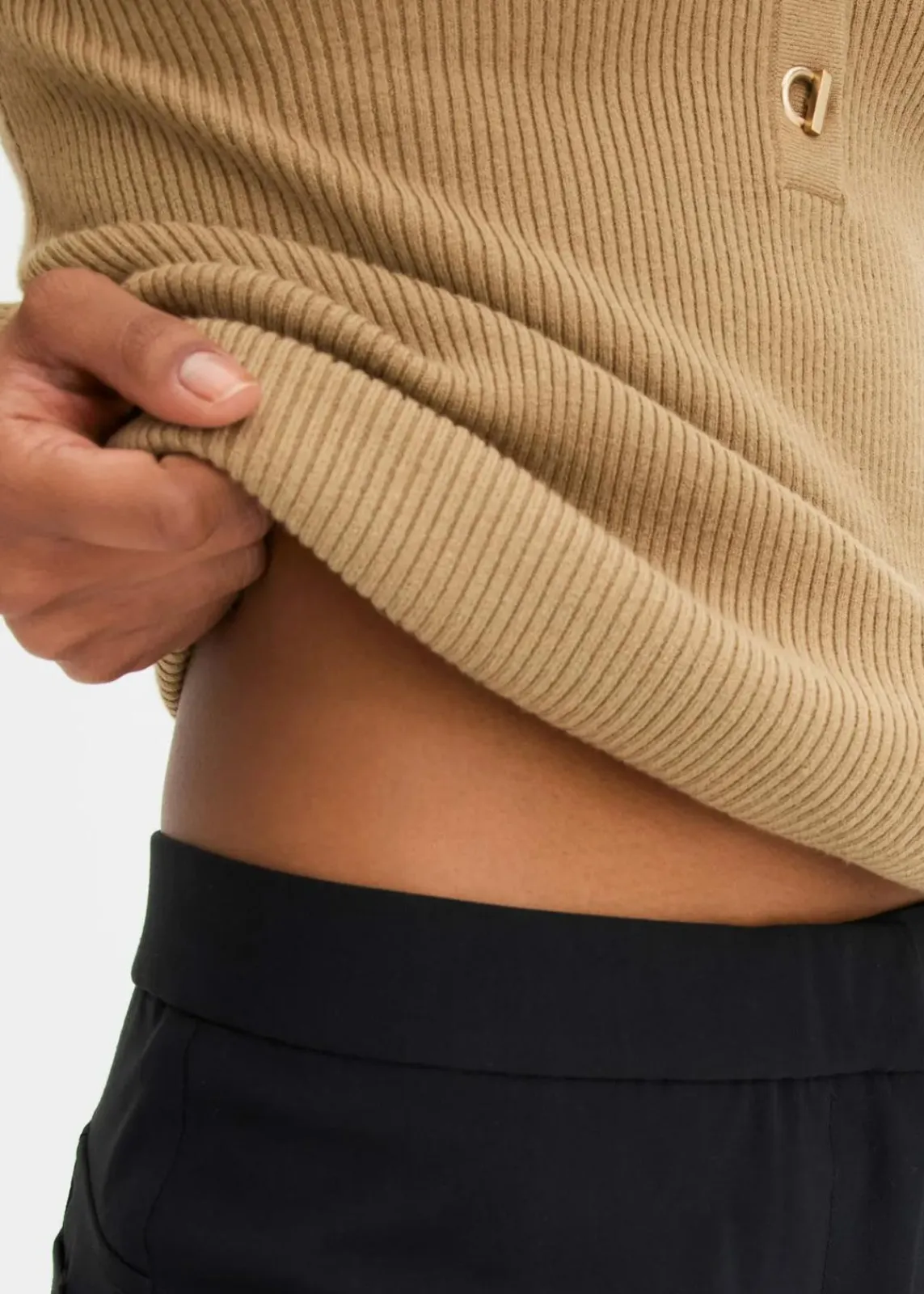 bonprix Hosen|Kurzgrößen^Stretch-Hose schwarz