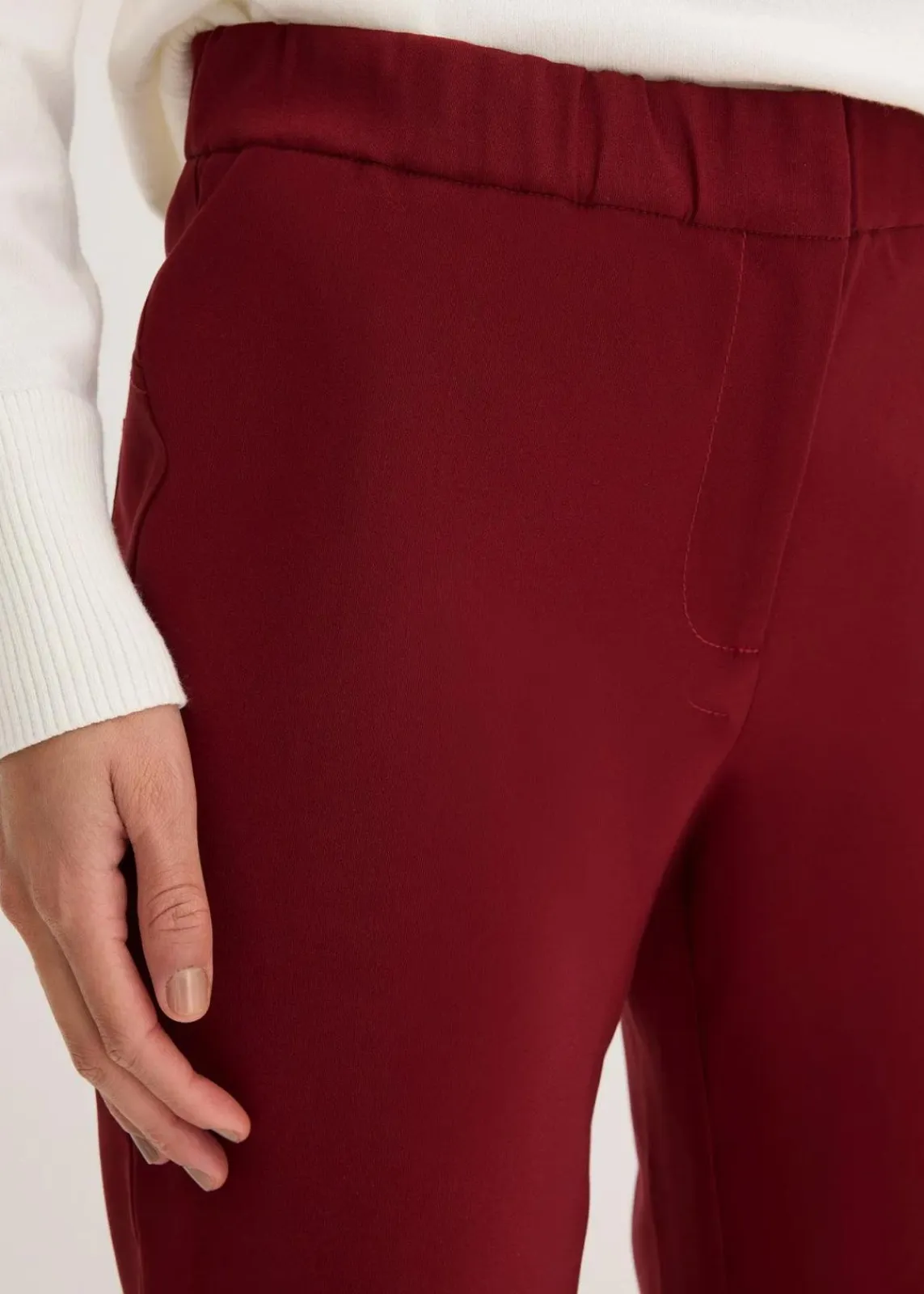 bonprix Hosen|Kurzgrößen^Stretch-Hose rubinrot
