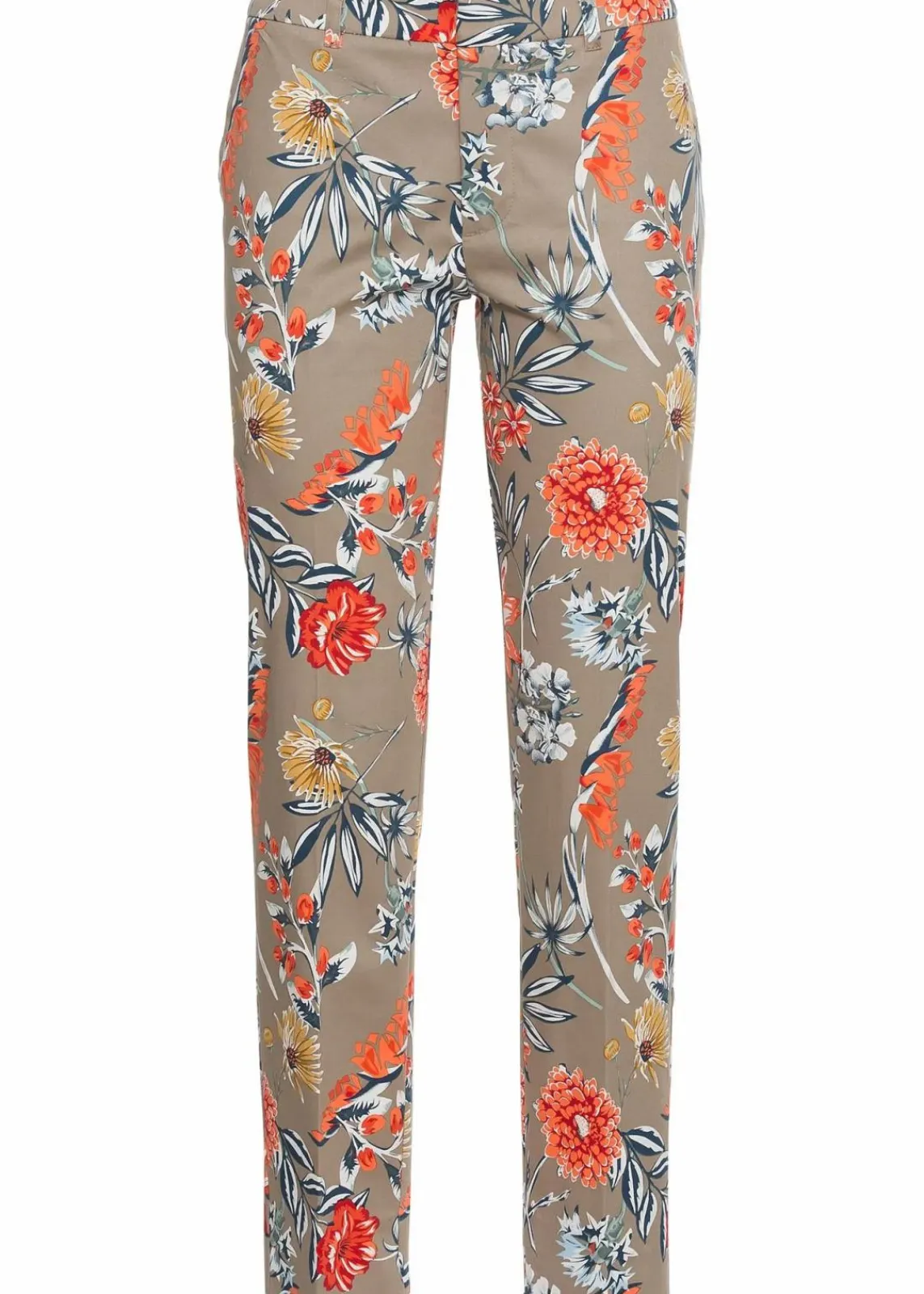 bonprix Bekleidung·Kleider|Hosen^7/8-Stretch-Hose taupe geblümt