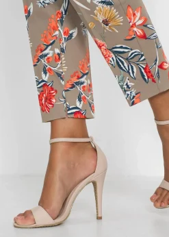 bonprix Bekleidung·Kleider|Hosen^7/8-Stretch-Hose taupe geblümt