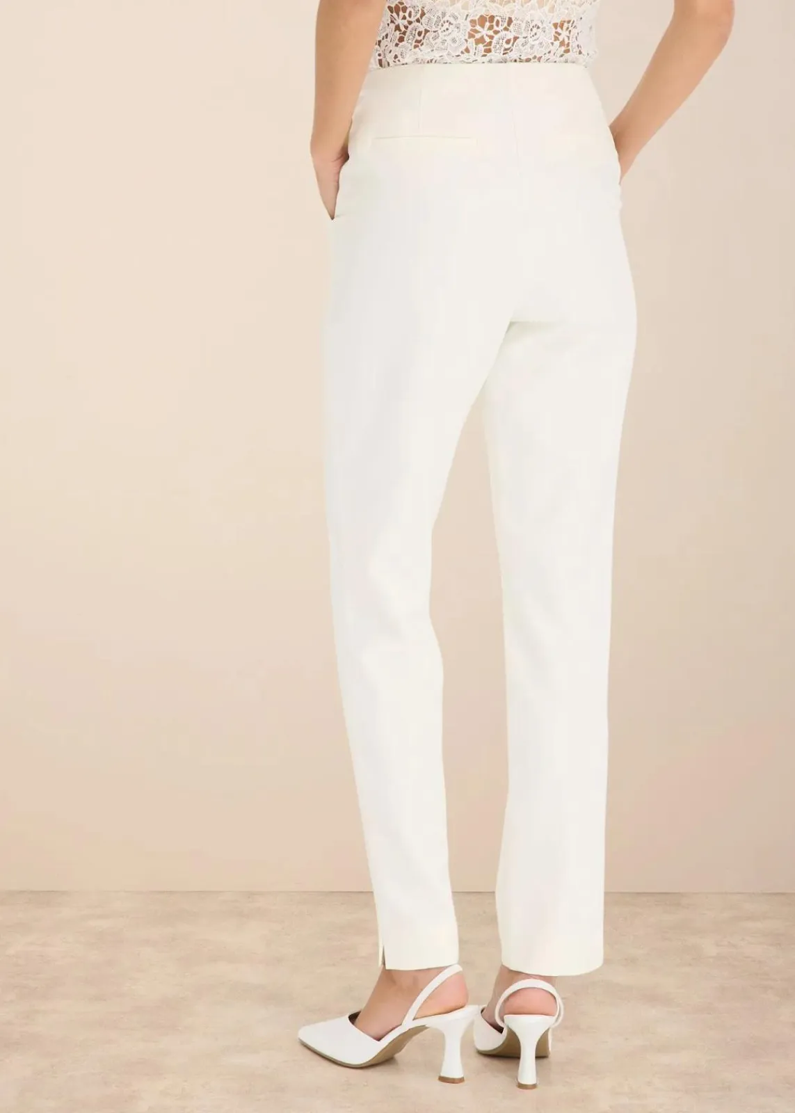 bonprix Bekleidung·Kleider|Hosen^Stretch-Hose wollweiß