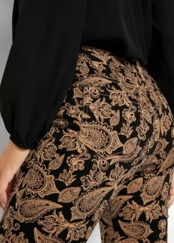 bonprix Bekleidung·Kleider|Hosen^Stretch-Hose bedruckt schwarz paisley