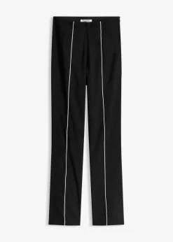 bonprix Bekleidung·Kleider|Hosen^Stretch-Hose flared aus Bengalin schwarz/wollweiß