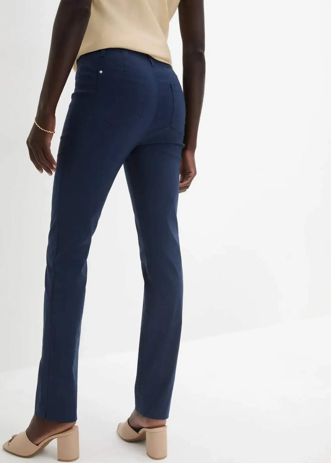 bonprix Hosen|Kurzgrößen^Stretchhose in Schlupfform dunkelblau