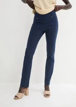 bonprix Hosen|Kurzgrößen^Stretchhose in Schlupfform dunkelblau