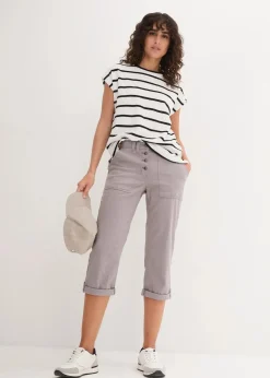 bonprix Bekleidung·Kleider|Hosen^Stretch-Hose mit Crash-Effekt grau