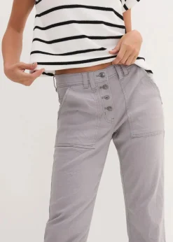 bonprix Bekleidung·Kleider|Hosen^Stretch-Hose mit Crash-Effekt grau
