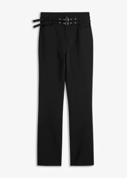 bonprix Bekleidung·Kleider|Hosen^Stretch-Hose mit Gürtel (2-tlg. Set) schwarz