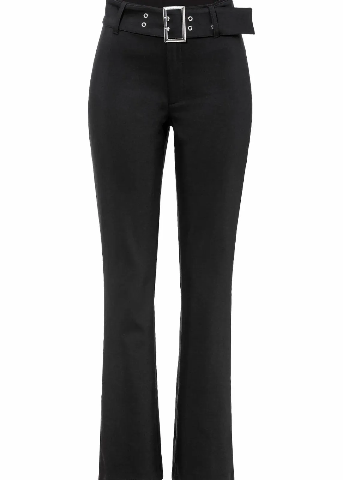 bonprix Bekleidung·Kleider|Hosen^Stretch-Hose mit Gürteldetails schwarz