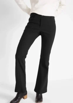 bonprix Bekleidung·Kleider^Stretch-Hose mit Viskose schwarz
