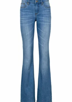 bonprix Bekleidung·Shirts & Tops|Jeans^Stretch-Jeans BOOTCUT hellblau used