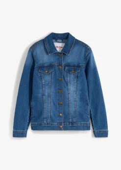 bonprix Bekleidung·Hosen|Jacken & Mäntel^Stretch-Jeansjacke, Basic blau
