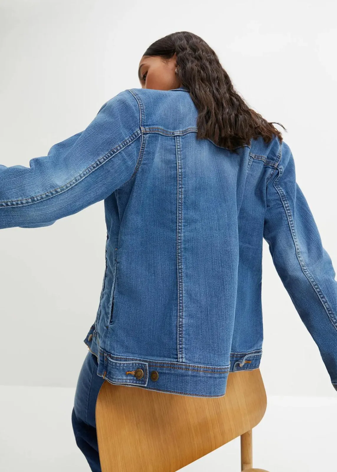 bonprix Bekleidung·Hosen|Jacken & Mäntel^Stretch-Jeansjacke, Basic blau