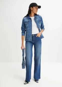 bonprix Bekleidung·Hosen|Jacken & Mäntel^Stretch-Jeansjacke, Basic blau