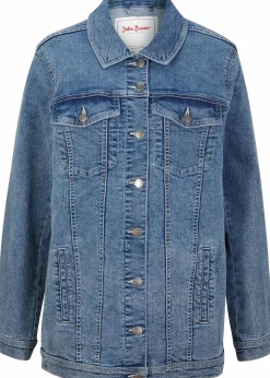 bonprix Bekleidung·Hosen|Jacken & Mäntel^Stretch-Jeansjacke, Boyfriend blau denim used