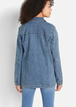 bonprix Bekleidung·Hosen|Jacken & Mäntel^Stretch-Jeansjacke, Boyfriend blau denim used