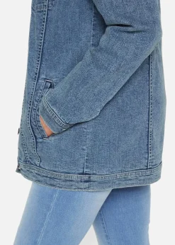 bonprix Bekleidung·Hosen|Jacken & Mäntel^Stretch-Jeansjacke, Boyfriend blau denim used