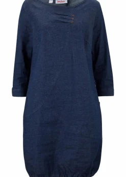 bonprix Bekleidung·Pullover & Strickjacken|Kleider^Stretch-Jeanskleid dunkelblau