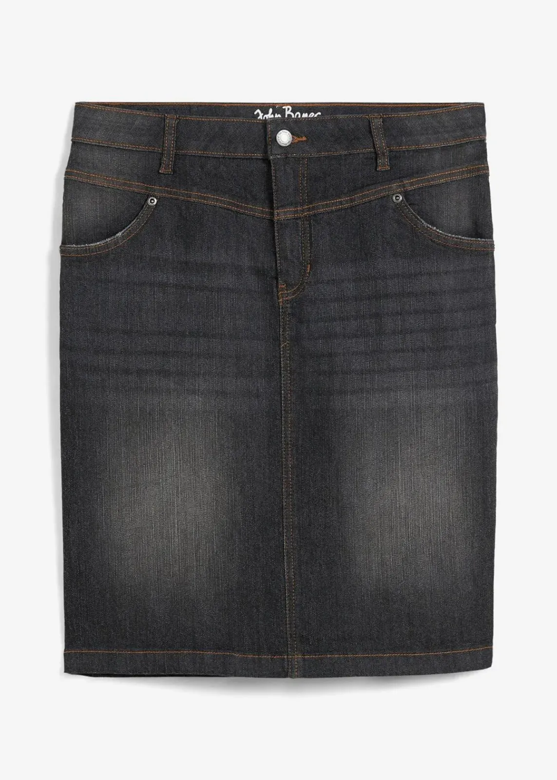 bonprix Bekleidung·Sportbekleidung|Röcke^Stretch-Jeansrock schwarz denim used