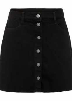 bonprix Bekleidung·Sportbekleidung|Röcke^Stretch-Jeansrock schwarz denim