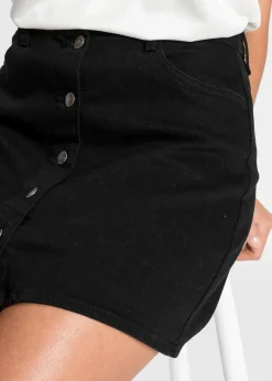 bonprix Bekleidung·Sportbekleidung|Röcke^Stretch-Jeansrock schwarz denim