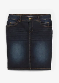 bonprix Bekleidung·Sportbekleidung|Röcke^Stretch-Jeansrock dunkelblau used