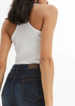 bonprix Bekleidung·Sportbekleidung|Röcke^Stretch-Jeansrock dunkelblau used