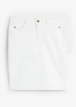 bonprix Röcke|Bekleidung·Sportbekleidung^Stretch-Jeansrock weiß twill