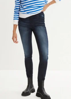 bonprix Bekleidung·Shirts & Tops|Jeans^Stretch-Jeggings dunkelblau used