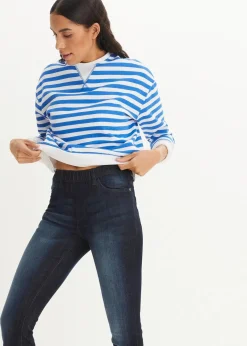 bonprix Bekleidung·Shirts & Tops|Jeans^Stretch-Jeggings dunkelblau used