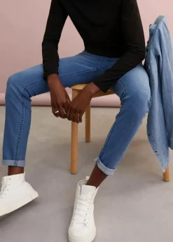 bonprix Jeans|Bekleidung·Shirts & Tops^Stretch-Jeggings blau used